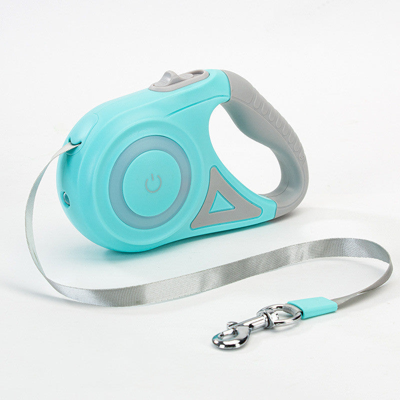 Retractable Dogs Leash with Collar and Spotlight