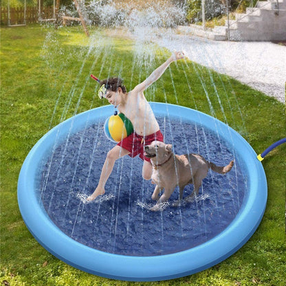 Non-Slip Splash Pad For Kids And Pet Dog Pool Outdoor