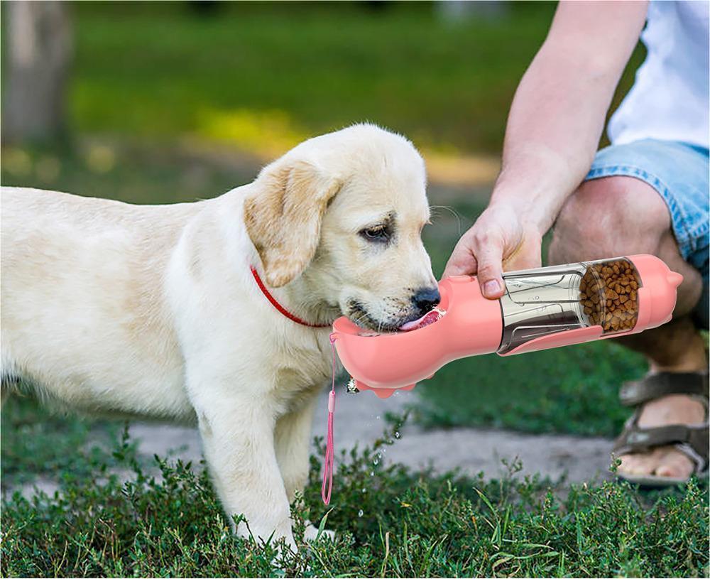 3 In 1 Portable Pet Water Bottle and Feeder