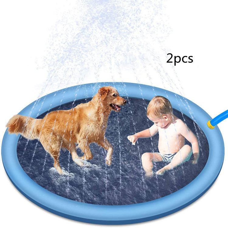 Non-Slip Splash Pad For Kids And Pet Dog Pool Outdoor