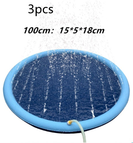 Non-Slip Splash Pad For Kids And Pet Dog Pool Outdoor