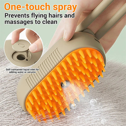 3 in 1 Electric Pet Steam Brush