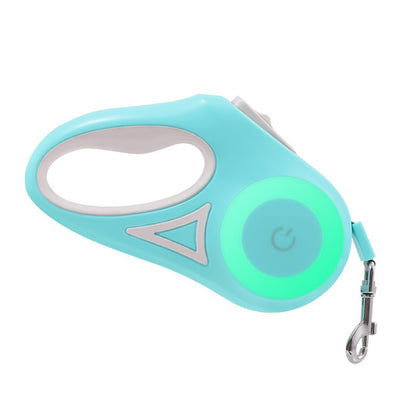 Retractable Dogs Leash with Collar and Spotlight