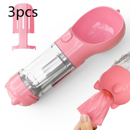 3 In 1 Portable Pet Water Bottle and Feeder