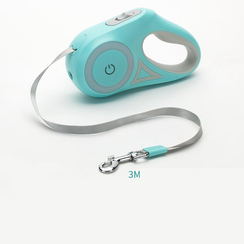 Retractable Dogs Leash with Collar and Spotlight