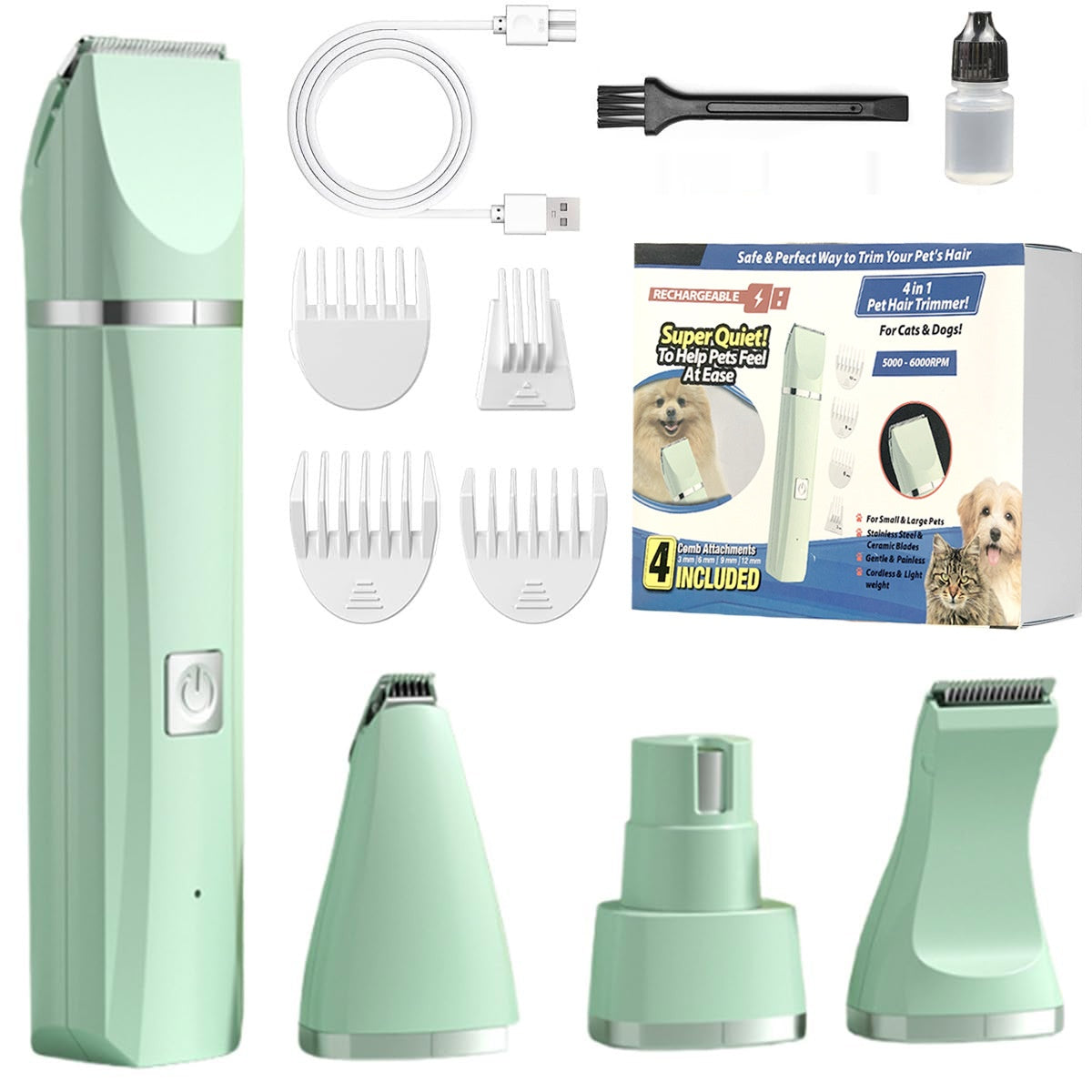 4-in-1 Pet Grooming Trimmer