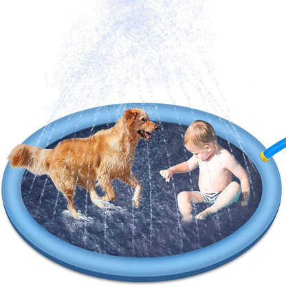 Non-Slip Splash Pad For Kids And Pet Dog Pool Outdoor