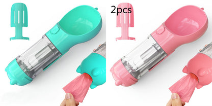 3 In 1 Portable Pet Water Bottle and Feeder