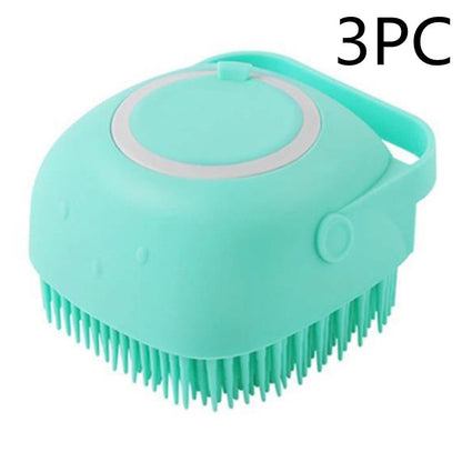 Silicone Bathing and Grooming Brush for Pets